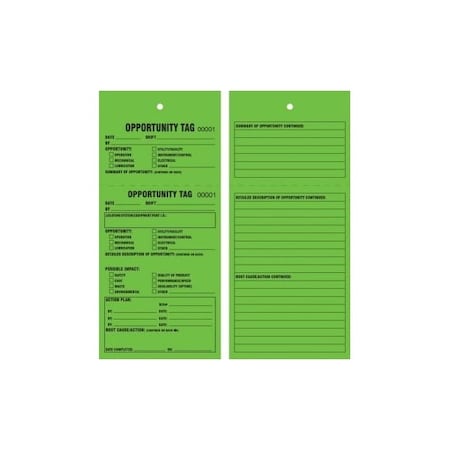 Accuform PF-Cardstock, 1/4 in H x 3-1/4 in W, 25 PK MMT103FCP